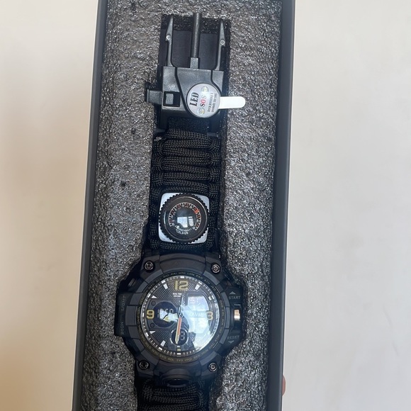 - BLACK 23-in-1 Survival Military Digital Watch,Mens Tactical Multi-Functi…